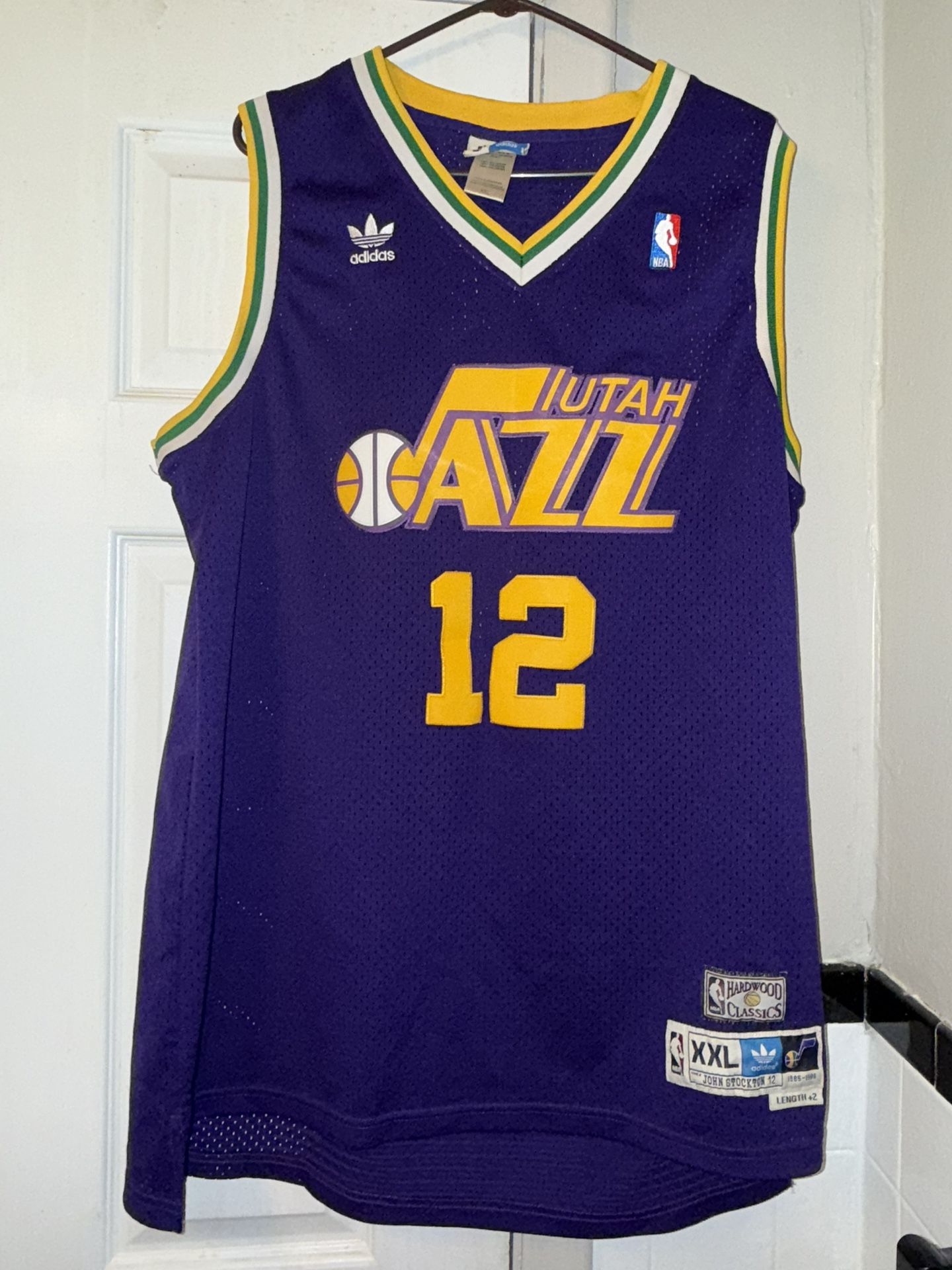 Adidas NBA Hardwood Classics John Stockton Basketball Jersey Men’s Size XXL Used