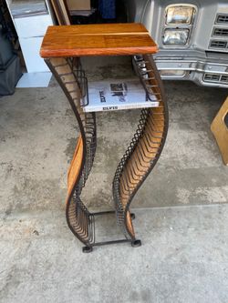 Furniture media furniture steel vintage wave cd dvd media stand tower wooden media tower MAKE AN OFFER!