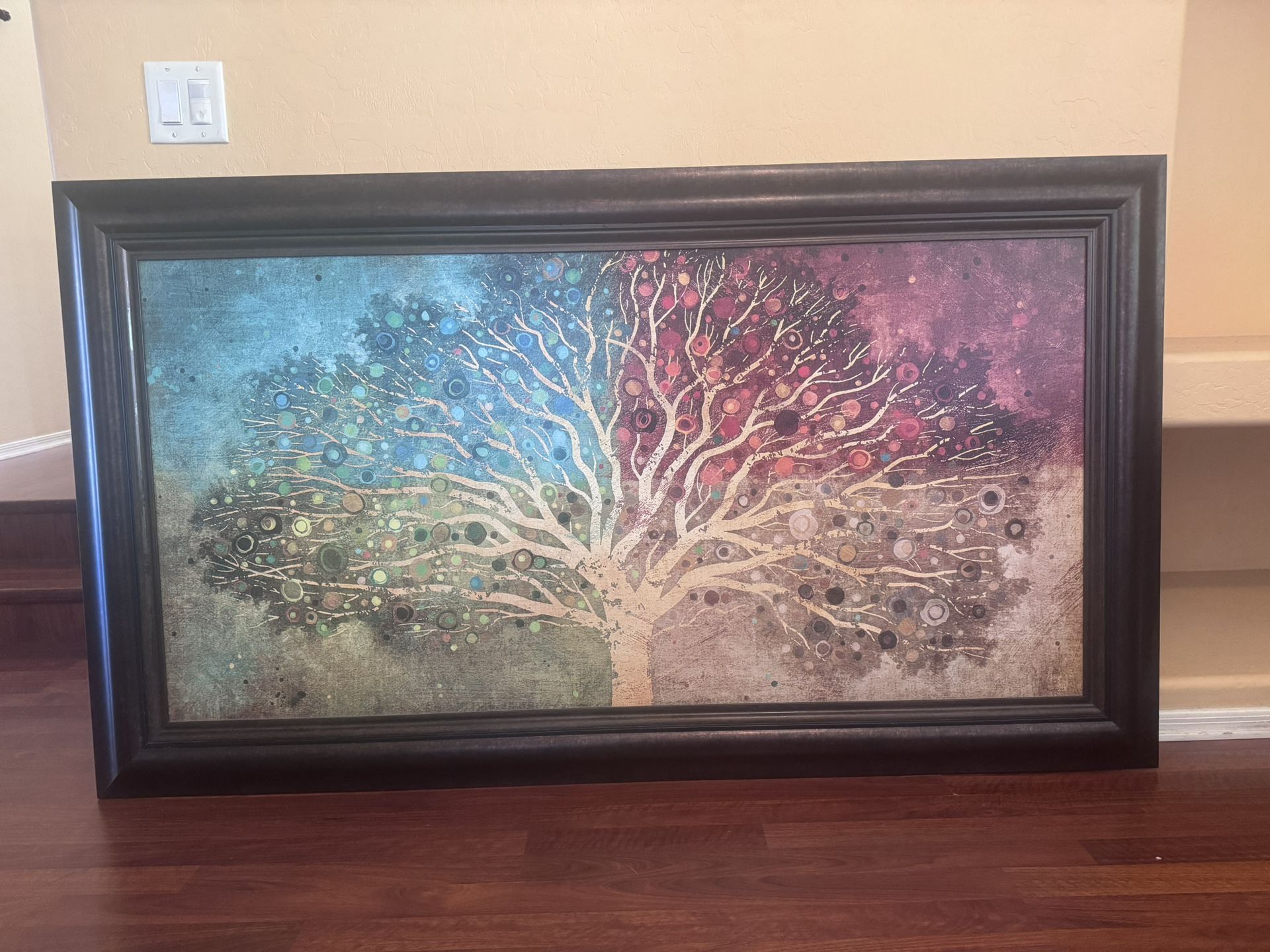 Large Framed Canvas – Abstract Tree (Mesa, AZ)