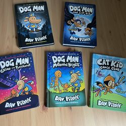 Dog Man Children’s Hardcover Book Lot Elementary School Age 