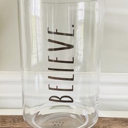 Rae Dunn BELIEVE Hurricane Vase