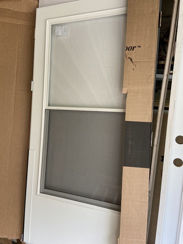 Brand New Storm Door 36x 80 White Color