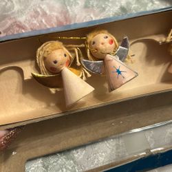 Vintage Austria, Wooden Angel Figurines/ornaments