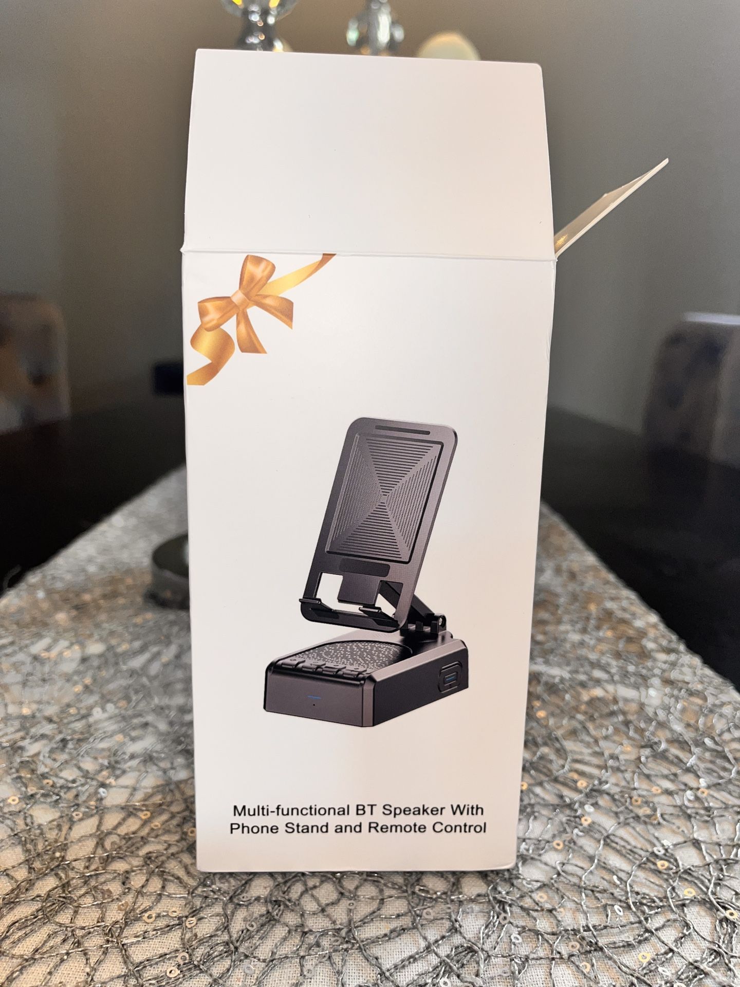Phone Holder With Remote, Built In Speaker And Microphone