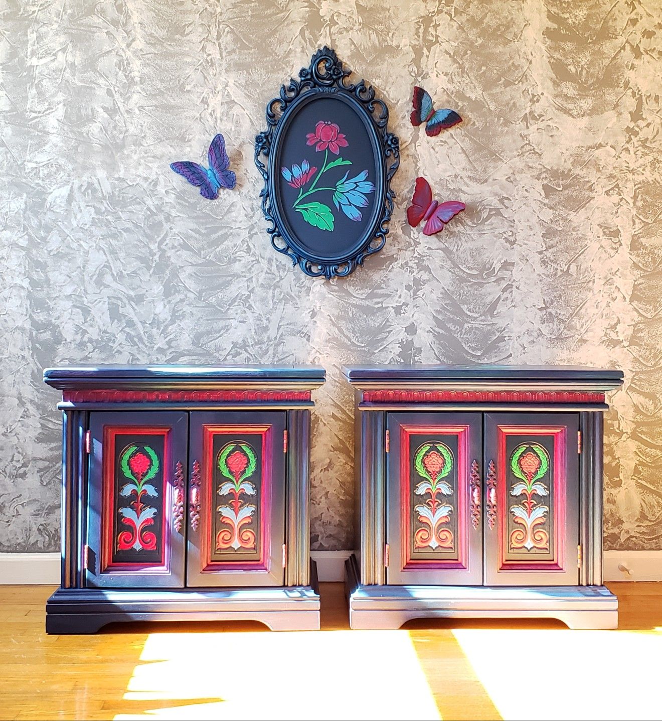 End tables - hand painted