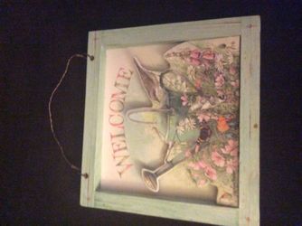 Hanging Welcome sign