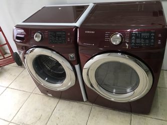 Samsung Front Load Washer And Dryer Set RED LIKE NEW