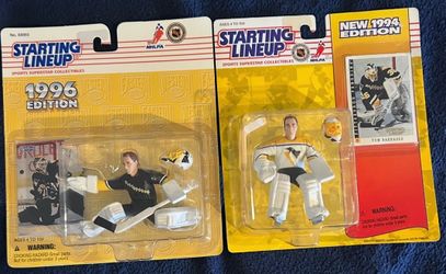 Tom Barrasso Starting Lineup Lot – 1994 & 1996 Pittsburgh Penguins – Sealed