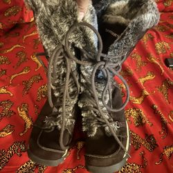 skechers fur boots