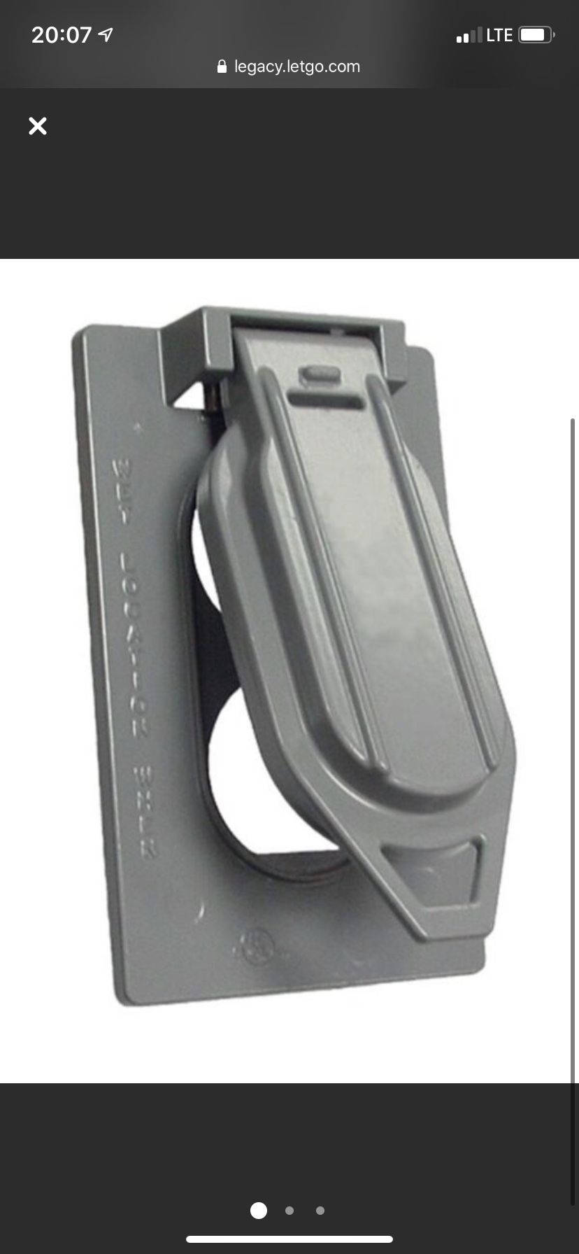 BELL Gray 1-Gang Duplex Weatherproof Cover with Vertical Mount