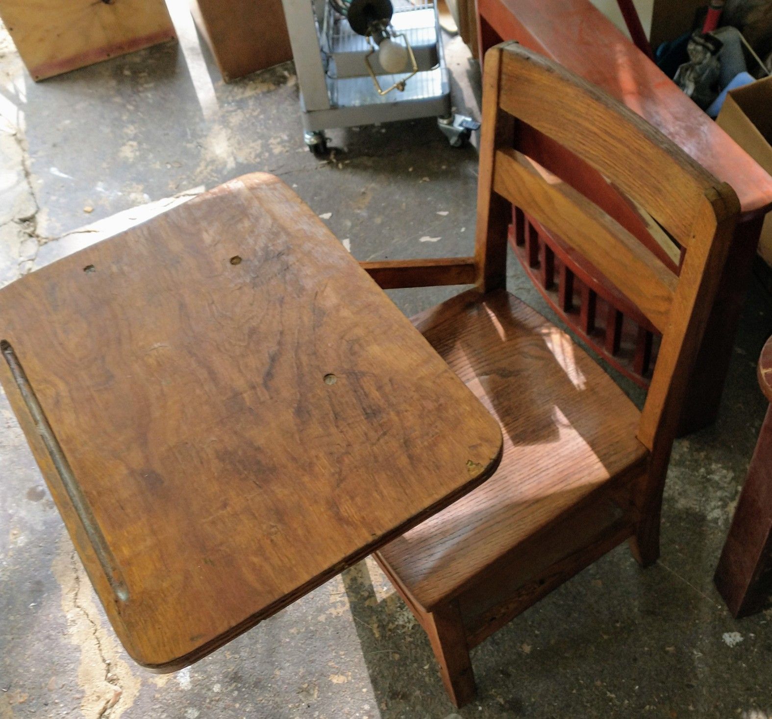 Vintage wood desk