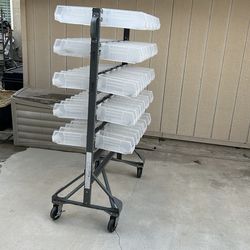 Akro-Mils 30016 Two Sided Steel Rail Hanging System Garage Organizer Gray