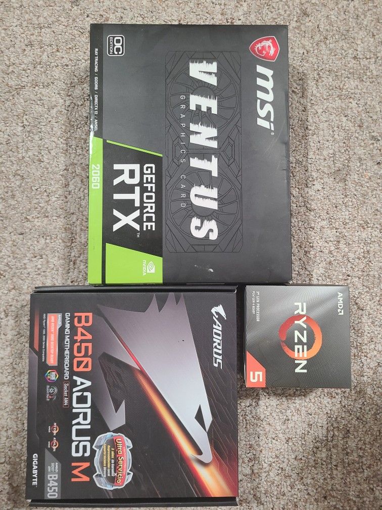AMD Ryzen 5, MSI 2060 Ventus, B450 Motherboard
