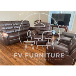 SALAS RECLINABLES NUEVAS CAFÉ NEGRA GRIS! INSTALACIÓN Y ENTREGA EL MISMO DÍA! 3 PAGOS MENSUALES! 