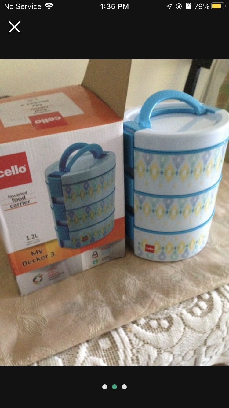 Cello Insulated 3 Decker Box Brand New