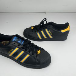 Adidas Originals Superstar FZ5892 Men's 9.5 Shell Toe Black Blue Yellow