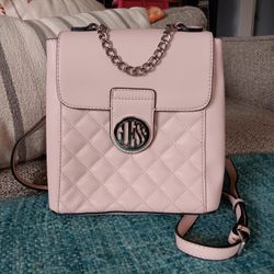 Guess Faux Leather Backpack Pale Pink