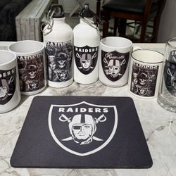 Raider Bundle Of Coffee Mugs, Water Bottles, a Mouse Pad And Stein