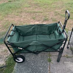 Collapsible Folding Wagon Cart Outdoor Utility Garden Trolley Buggy 
