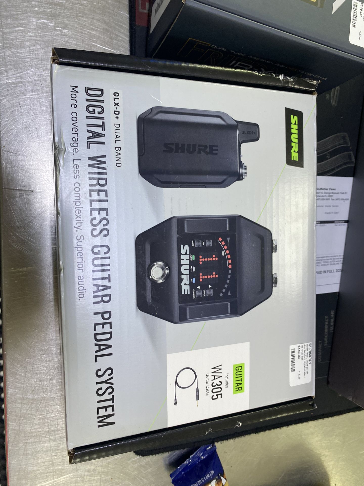 Brand New Sealed Shure Digital Wireless Guitar Pedal System