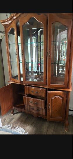 Solid wood hutch