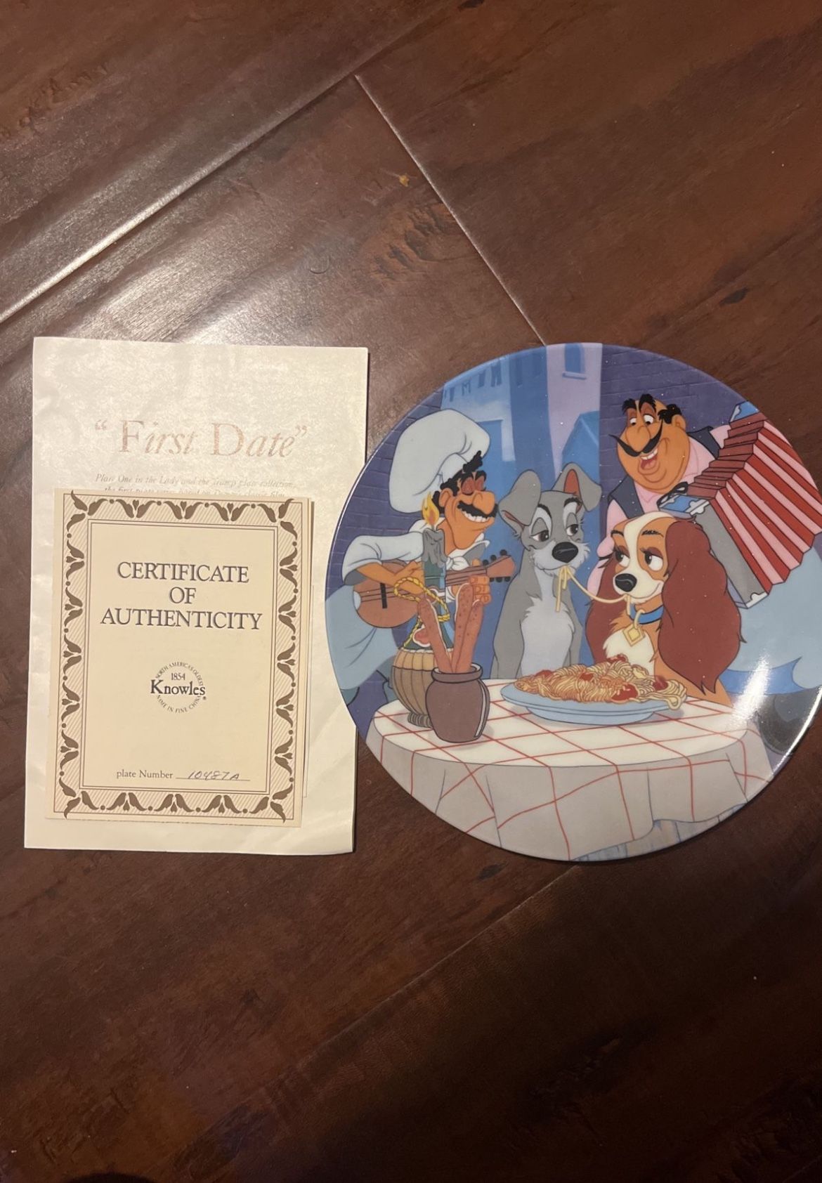 “First Date” Disney Plate 