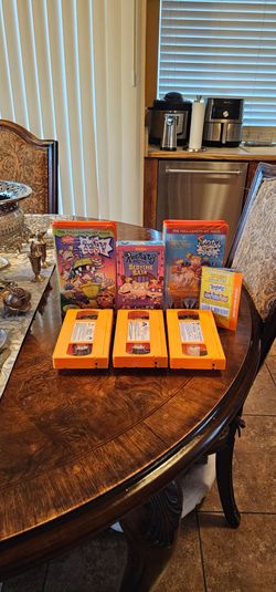 Nickelodeon VHS Rugrats The Movie & Rugrats In Paris & Bed Time Bash 3pc Bundle / Collectible / Cassette / Tape / Gift / Tommy Pickels / Memorabilia