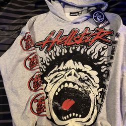 Grey Hellstar Hoodie Size Large 