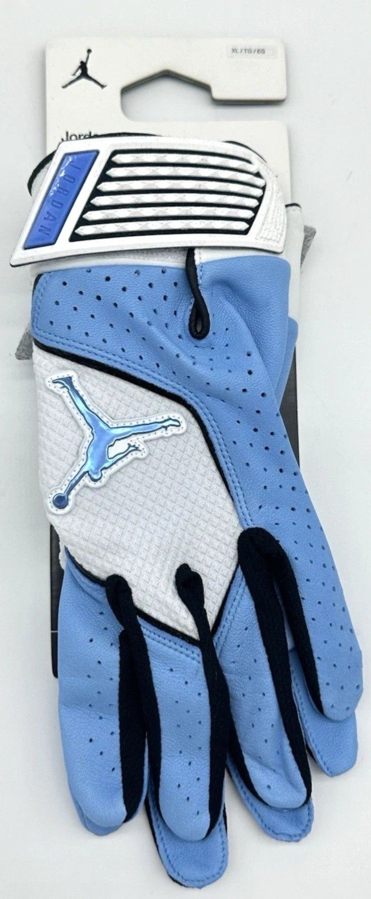 Brand New Jordan Fly Elite Baseball Batting Gloves UNC Blue Black Men Sizes Large 2XL