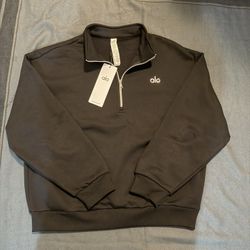 Alo Quarter Zip Black Size Small