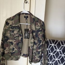True Religion, Cropped Camo Jacket