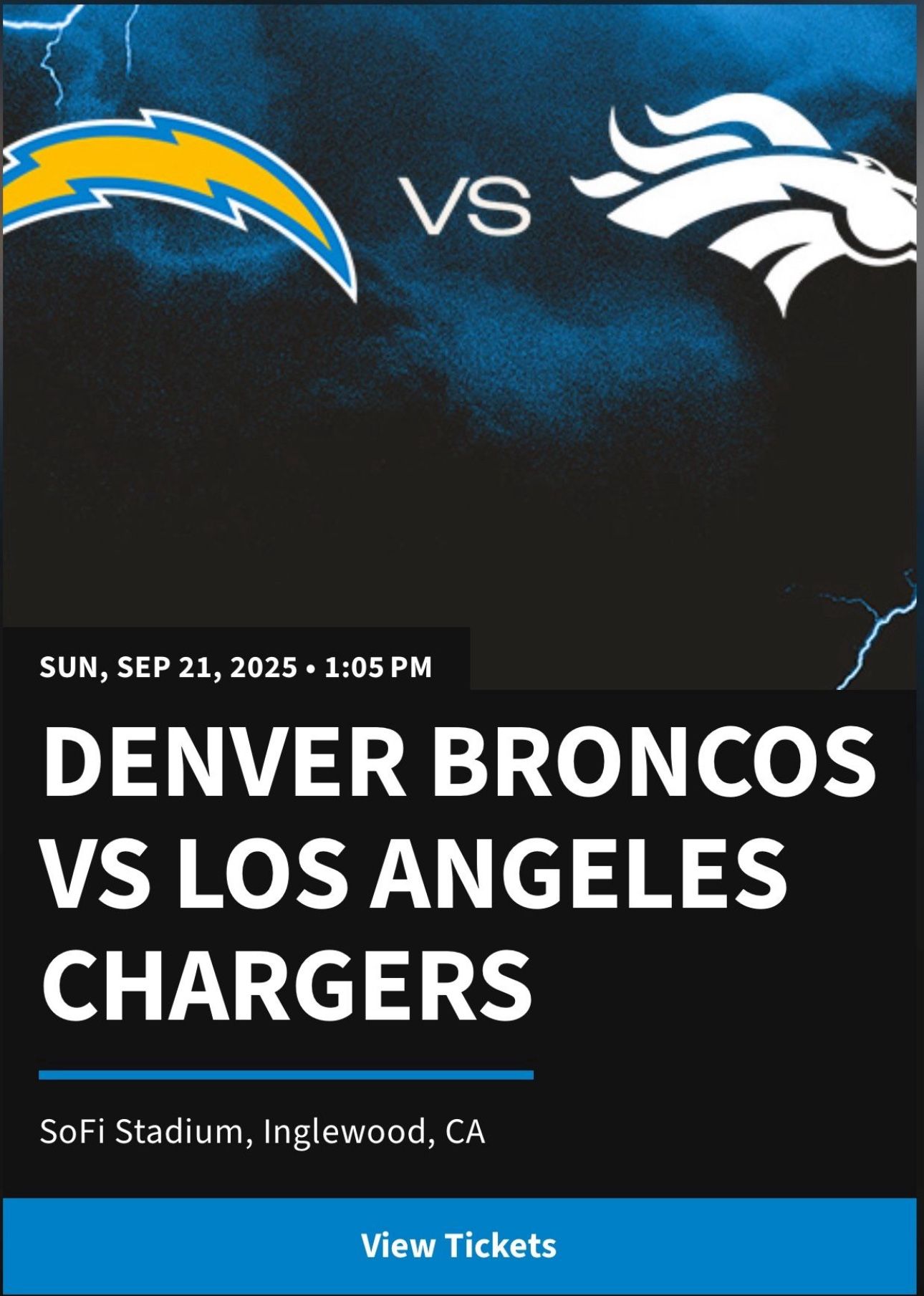 Denver Broncos Vs Los Angeles Chargers 