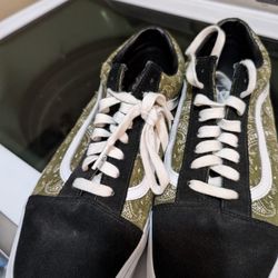 Vans Old Skool Green Paisley Mens Shoes