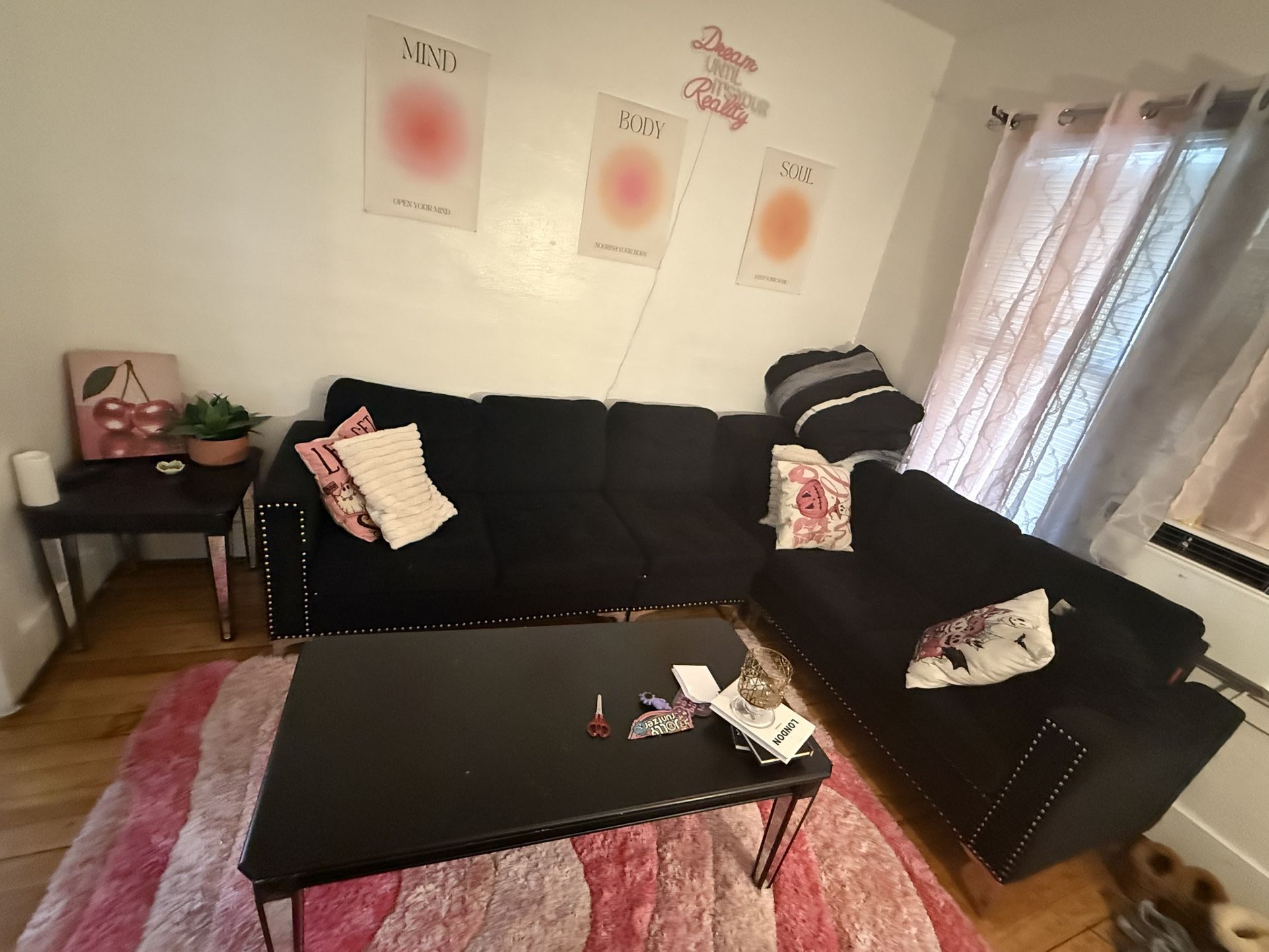 Sectional, Table, And Side Tables