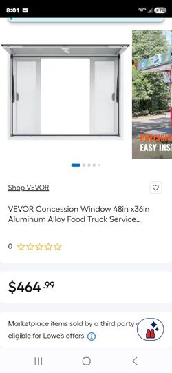 Vevor concession window