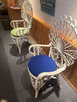 Free Delivery Same Day White Wicker Chairs indoor/outdoor