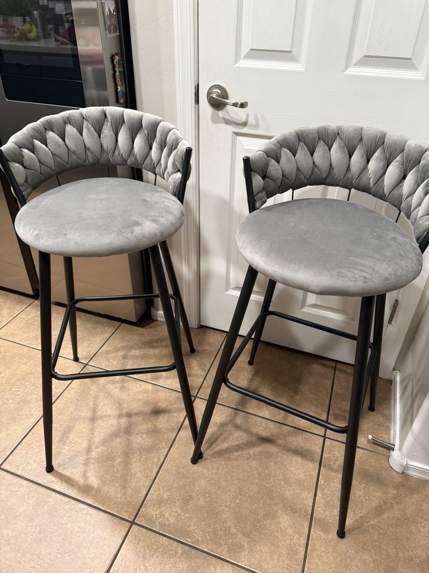Set of grey bar stools brand new 