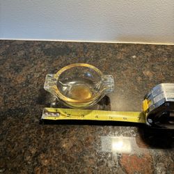 MID CENTURY MODERN Glass Ashtray, 4" Round Ash Tray
