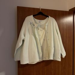 Carole Hochman Bed Jacket & Tank Top Set 3XL