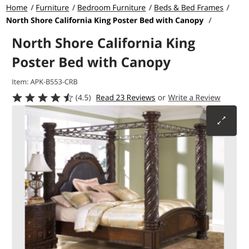 King Canopy bed $500