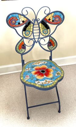 Chair Tile Seat With Metal Frame 
