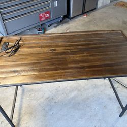 Wood And Metal Desk