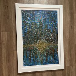 Large Hand-Painted Abstract Art