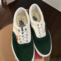 Vans Era Varsity Canvas Green Blue Mens Size 8 Women’s Size 9.5 