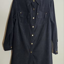 Denim & Co Velveteen Long Jacket