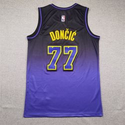 Los Angeles Lakers  Luka Doncic mens Purple City Edition size XL