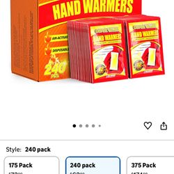 Hand Warmers Disposable 700/500/375/240/175/125/90Pcs, Long-Lasting Up to 12 Hours for Warm Body, Safe Portable Hand Warmers for Foot, Heater for Camp