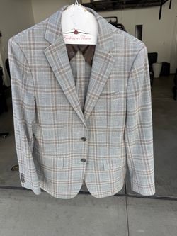 Original Penguin Men's Plaid Sport Coat – Gray/Taupe