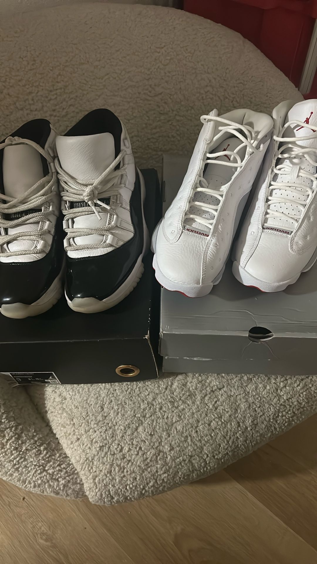 2 Pairs Of Jordan 11s And Jordan 13 Retro