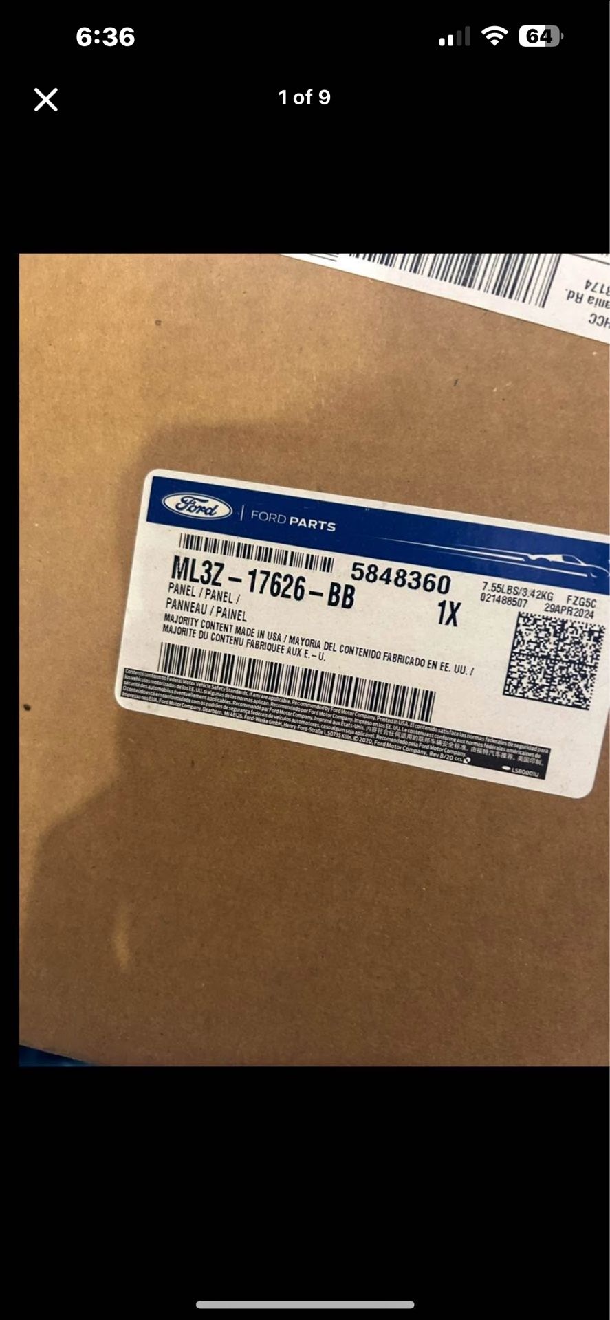 2021-2025 Ford F-150 Part- Radiator Support Deflector